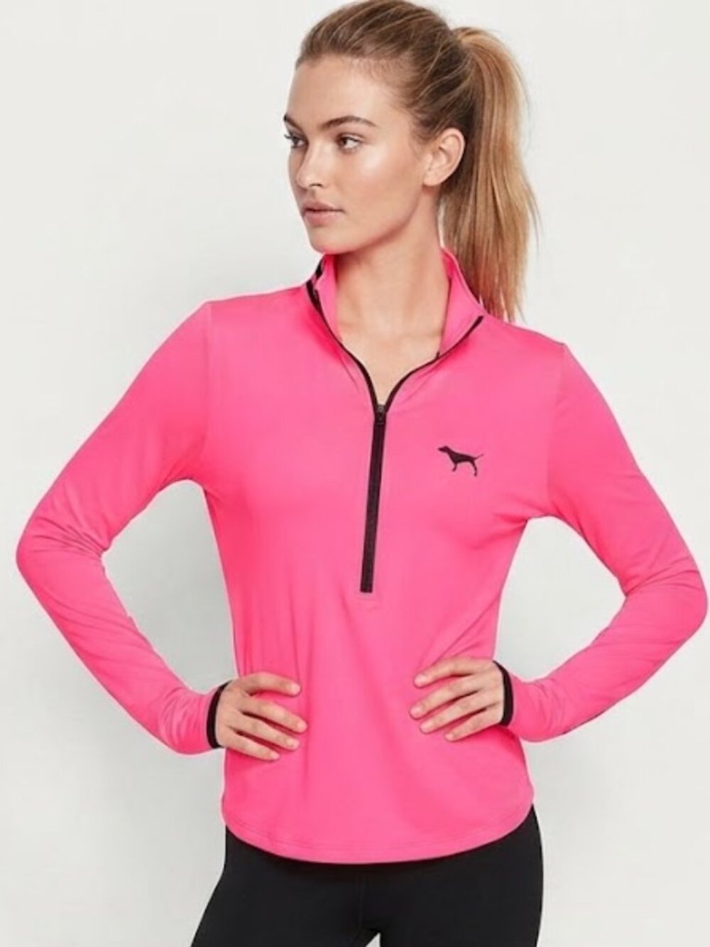 NWOT Victoria's Secret PINK Ultimate Half-Zip Pullover Sz L